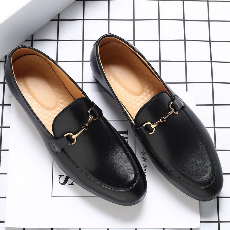 Fashion Leather Shoes For Man Genuine Leather Big Size Shoes High Quality Designer Formal Platform Casual Shoes Fashion Business