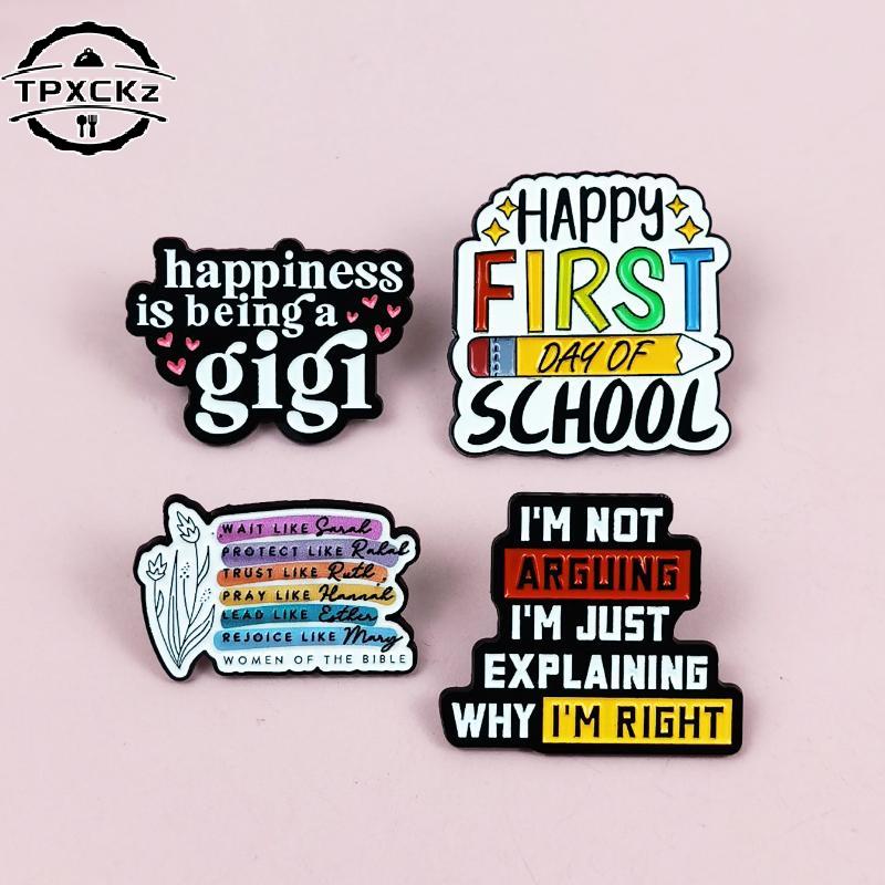 Enamel Pin Quotes Brooch Pines Lapel Pins Badge On Backpack Clothing Accessories Fashion Jewelry Friends Fans Gifts Decoraitons