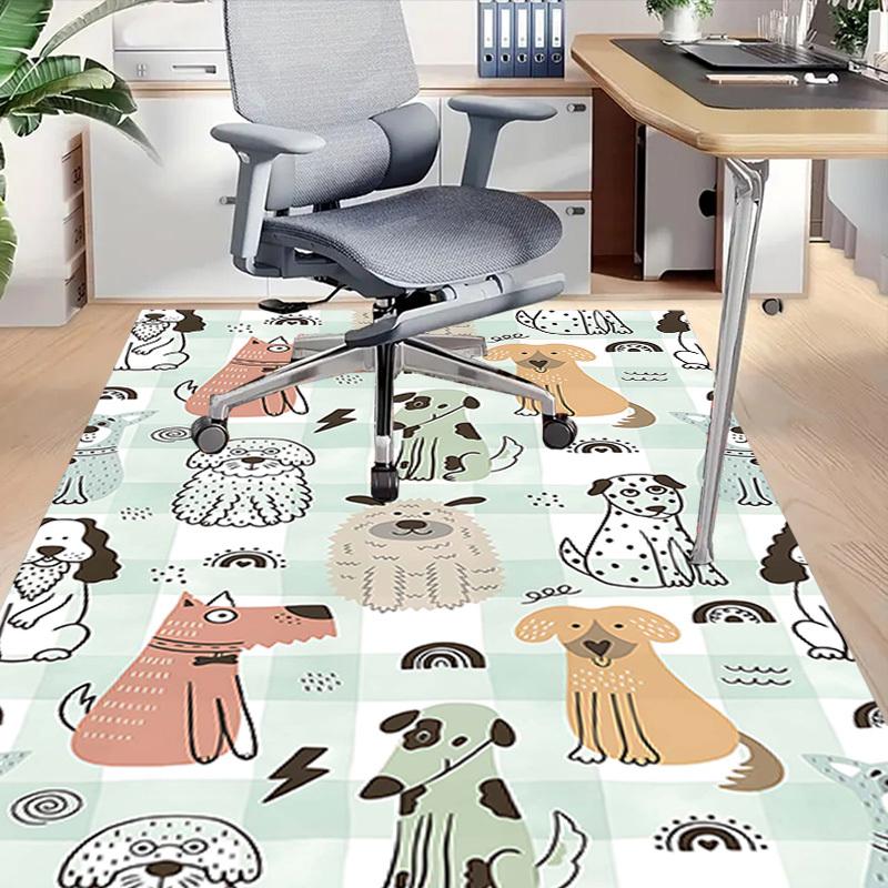 1PC Dog Pattern Non-Slip Floor Carpet Compatible for Office&Living Room&Bedroom&Dining room - Flat- Soft & Pattern, Vibrant Colors-W294