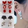 Earrings Cartoon Animal Shape Polymer Clay Handmade Ear Studs for Party