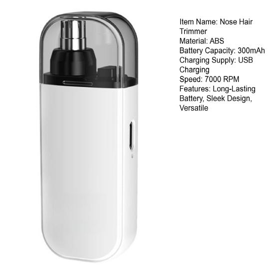 Aparat de tuns electric pentru nas cu capac de protectie impotriva prafului, reincarcabil, rezistent la apa, instrumente delicate de indepartare a parului nazal pentru barbati femei