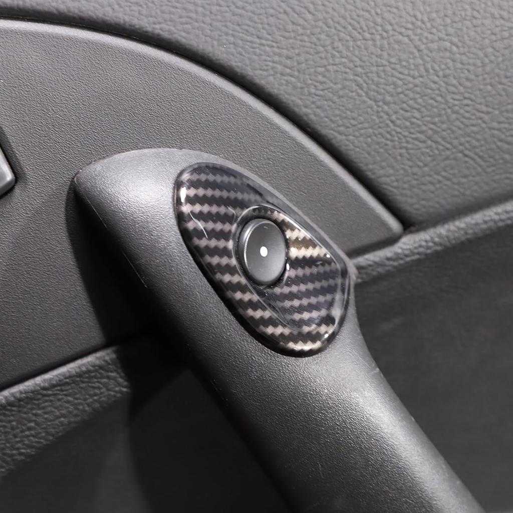Door Lock Switch Button Frame Compatible with Chevy Corvette C6 2005-2013, Inner Door Push Button Trim, Door Release Switch Button Trim Cover Bezel