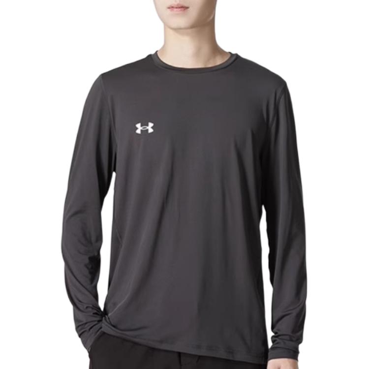Under Armour Solid Color Casual Sports Crewneck Sweatshirt Men Sweatshirt Gray 22600307-011