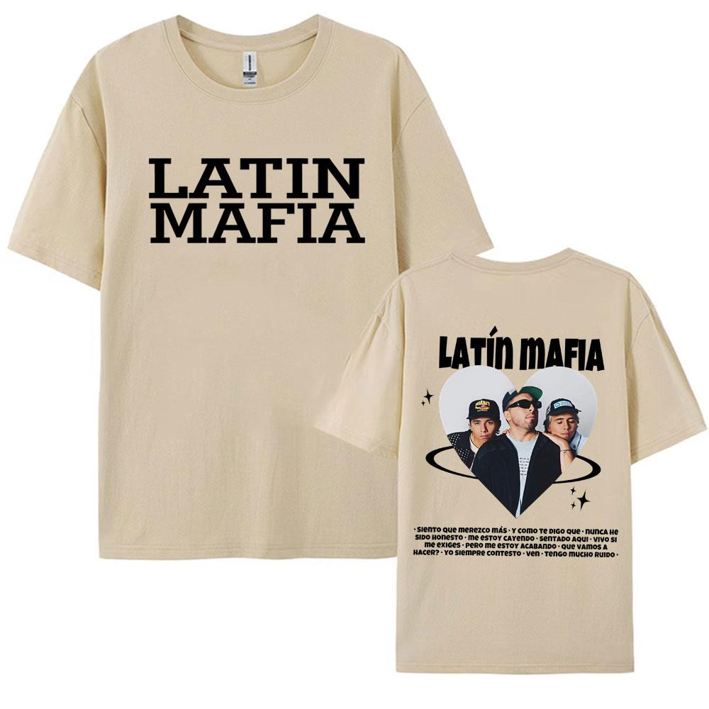 Rock Band Latin Mafia Mexico Tour 2025 Merch Tee Shirt for Men Women Fashion Gothic Pop Music Tshirt Casual 100 Cotton T Shirt