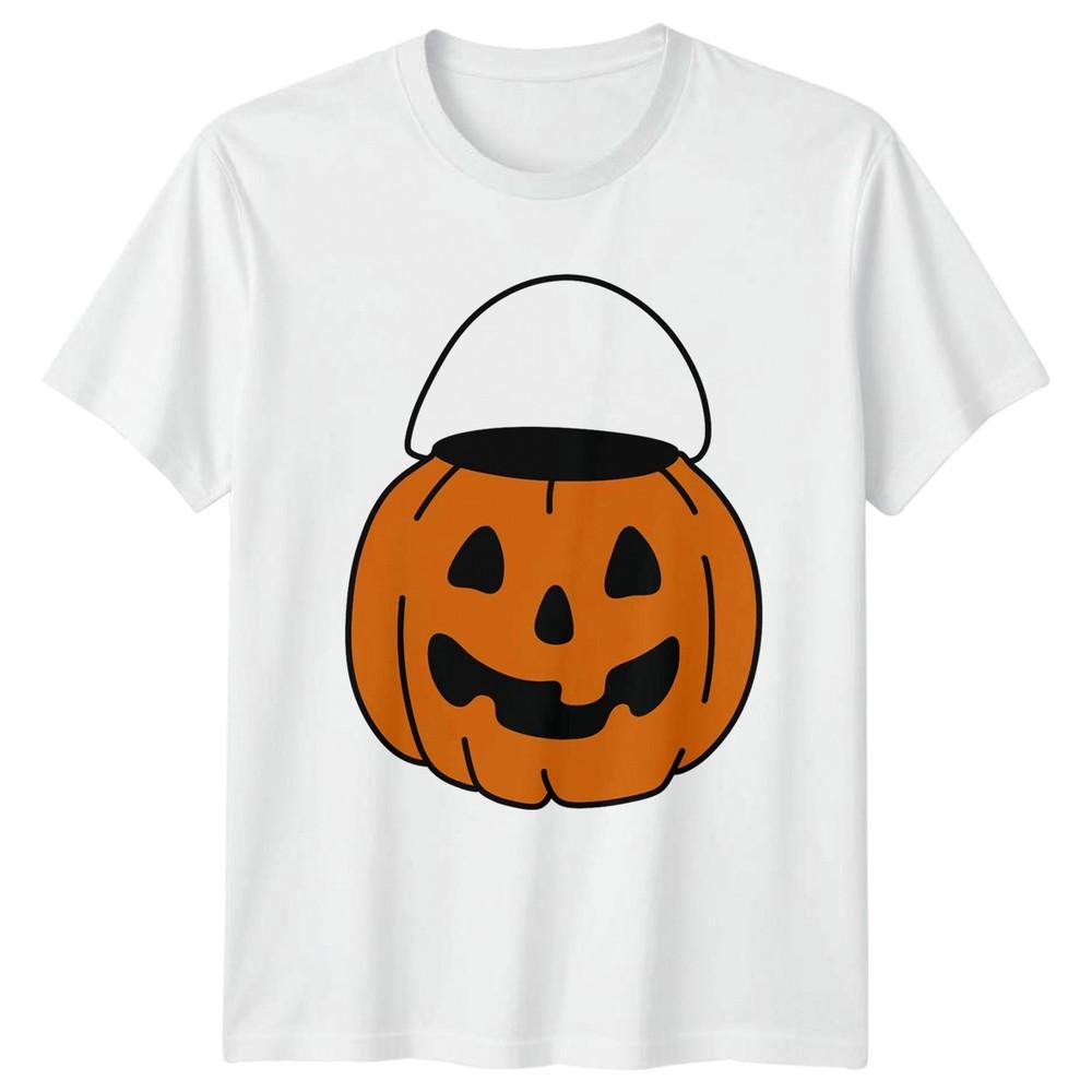 Happy Jack O Lantern Pumpkin Bucket TShirt Trick Or Treat Halloween Gift S
