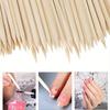 100-Piece Set of Double-Sided Beechwood Cuticle Sticks—Ideal for Manicures and Pedicures, Non-toxic and Fragrance-free