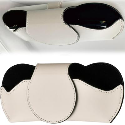 Brillenhalter für Fake-Brillen Brillen Sonnenblendenetui Einfach zu Sicher Auto Auto, Stilvoll, Leder, Etui, Clip, Clip, Inklusive, Magnetisch, Einhändig,
