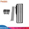 Bilpedaldeksel for VW Golft 5 6 Tiguan Touran for Skoda Octavia A5 LHD Rustfritt stål Akselerator Gass Bremse Clutch Hvile