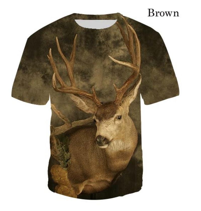 

Модная крутая охотничья камуфляжная цветная футболка для мужчин с 3D-принтом в виде животных, топы больших размеров 2XL