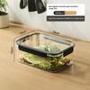 Clear Pet Crisper Box Leak-Proof Food Storage Container With Snap Locks & Silicone Seal For Fridge, Fruit, Bento & Meal Prep