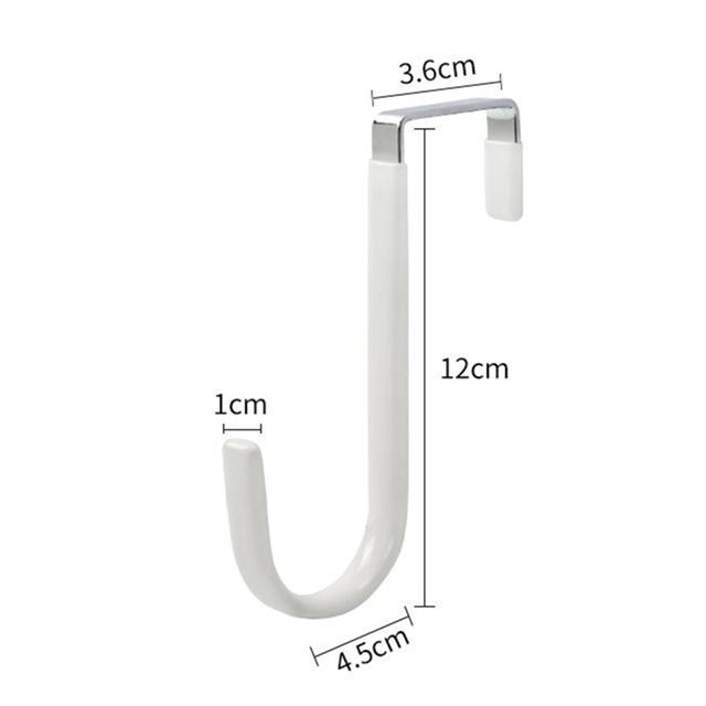 

Большой дверной крючок из высокомарганцовистой стали + ПВХ с противоскользящей пропиткой, вешалка для шкафа, органайзер для хранения, домашний аксессуар белый