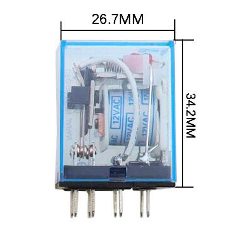1pcs MY2P HH52P MY2NJ Relay Coil General DPDT Micro Mini Electromagnetic Relay Switch with LED AC/DC 110V 220V 380V 12V 24V 36V Relays 5