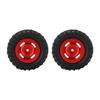 2Pcs 55mm Rubber Tires with 4 Hole Aluminum Alloy Wheel Hub for Axial SCX24 1 24 RC Car Upgrade Parts