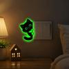 Self-Adhesive Luminous Cat Wall Decals PVC Cat Switch Stickers  Entrance Decoration
