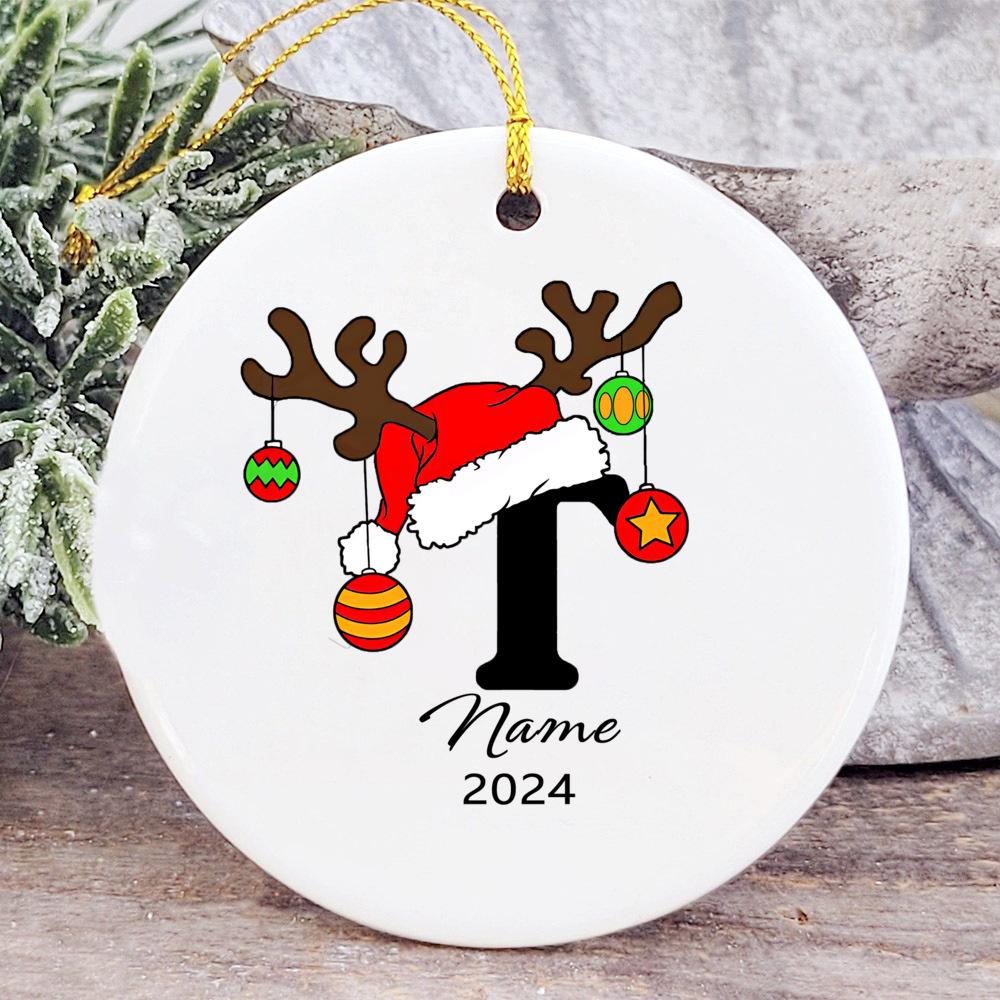 Personalized Christmas Ceramic Ornament Custom Name Family Party Decoration 2025 Family Keepsake Ornament Tree Decor
