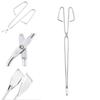 Outdoor Stainless Steel BBQ Tongs 55cm Extended Handle Firewood Charcoal Clip Trash Picker Fire