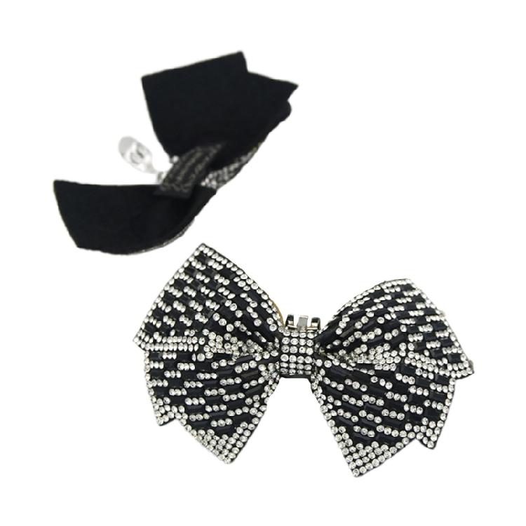 

2 Pcs Crystal Rhinestones Wedding Party Prom Bows Shoe Clips Buckles Decorations чёрный