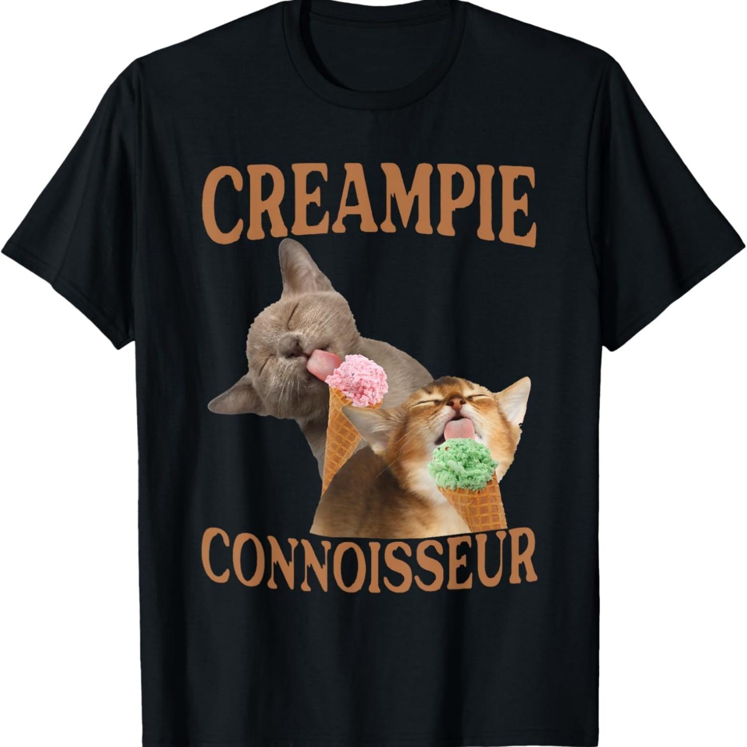 

Creampie Connoisseur Funny Cat Meme T-Shirt S чёрный