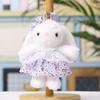 Plush Bunny Keychain With Floral Dress For Wedding Decor And Party Favors