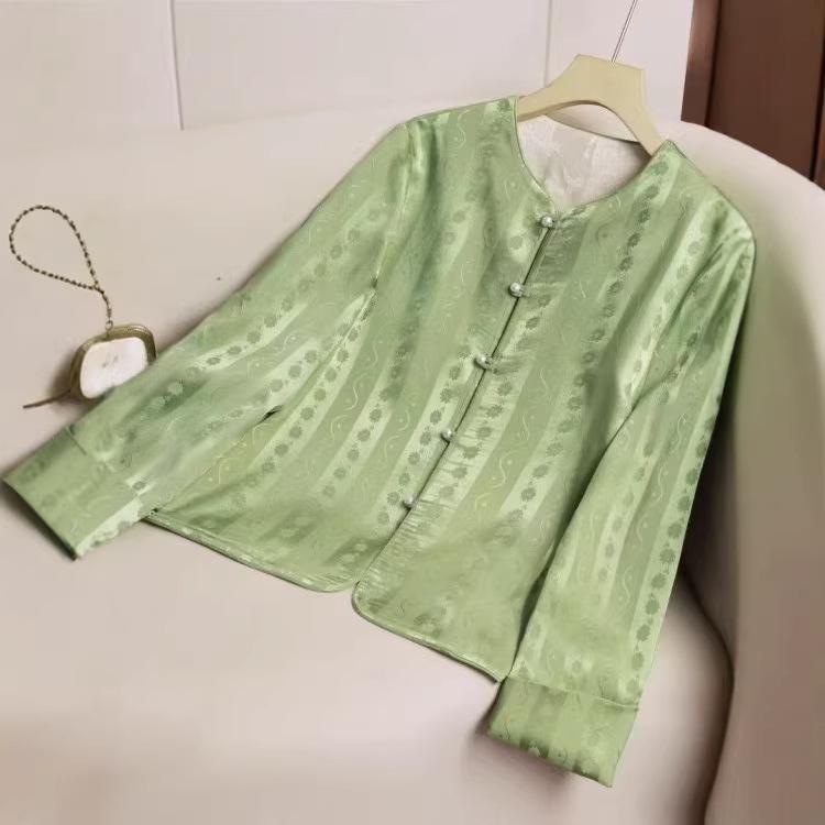 Elegant Women's 2026 Reversible Tang Suit Jacket with Frog Buttons - New Chinese National Style