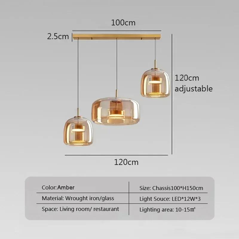 Glass LED Pendant Light Nordic Hanging Lamp For Dining Room Restruant Bar Indoor Decor Lighting Bedroom Bedside Led Ligh Fixture