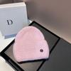 Winter Sequin Rabbit Knit Hat Fashion Simple M Letter Warm Beanie Women