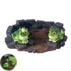 Frogs Gutter Guardian Rain Downspout Extension Frog Statue Decorative Splash Block Frog Figurine Rain Diverter for Garden Outdoor Decor