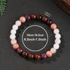 Festive Gifts Warm Pink And Red Tone Natural Stone Beaded Bracelet Fashion Jewelry For Unisex Daily Wear Stylish And Easy To Match Accessory