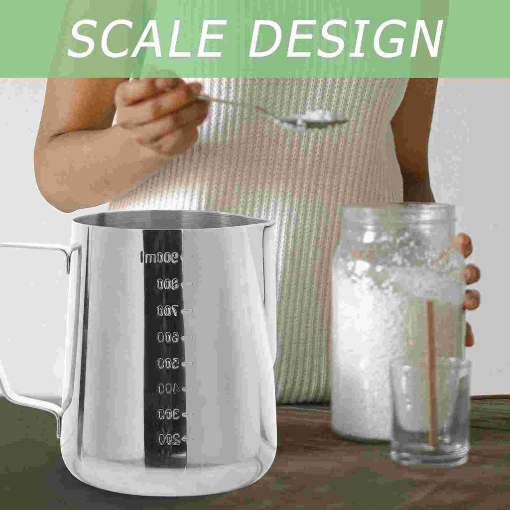 Kitchen Serving Pitcher Spoons Stainless Steel Cup Espresso Coffee with DIY Tool