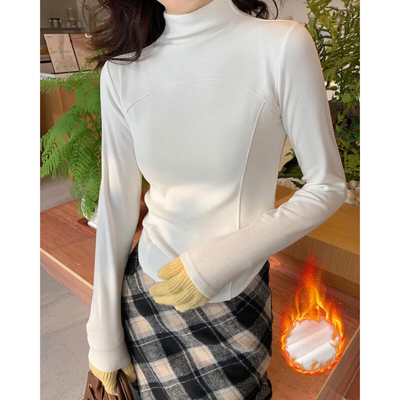 

Женская флисовая футболка с полувысоким воротником Yuzhaolin One Size (99-143 lbs)