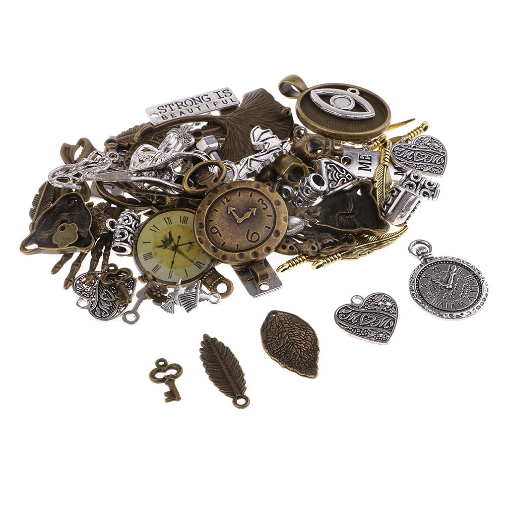 100grams Shabby Chic Steampunk Charms Pendants for Jewelry Craft DIY