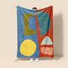 Skandinavischer Ins-Stil Morandi-Decke abstraktes geometrisches Design antistatisch Staub Netroots mit der gleichen Sofabezug-Decke