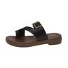 Fashion Ladies Shoes 2025 Hot Sale Open Toe Women's Slippers Fashion Outdoor Belt Buckle Beach Summer Light Comfortable Flat Slippers