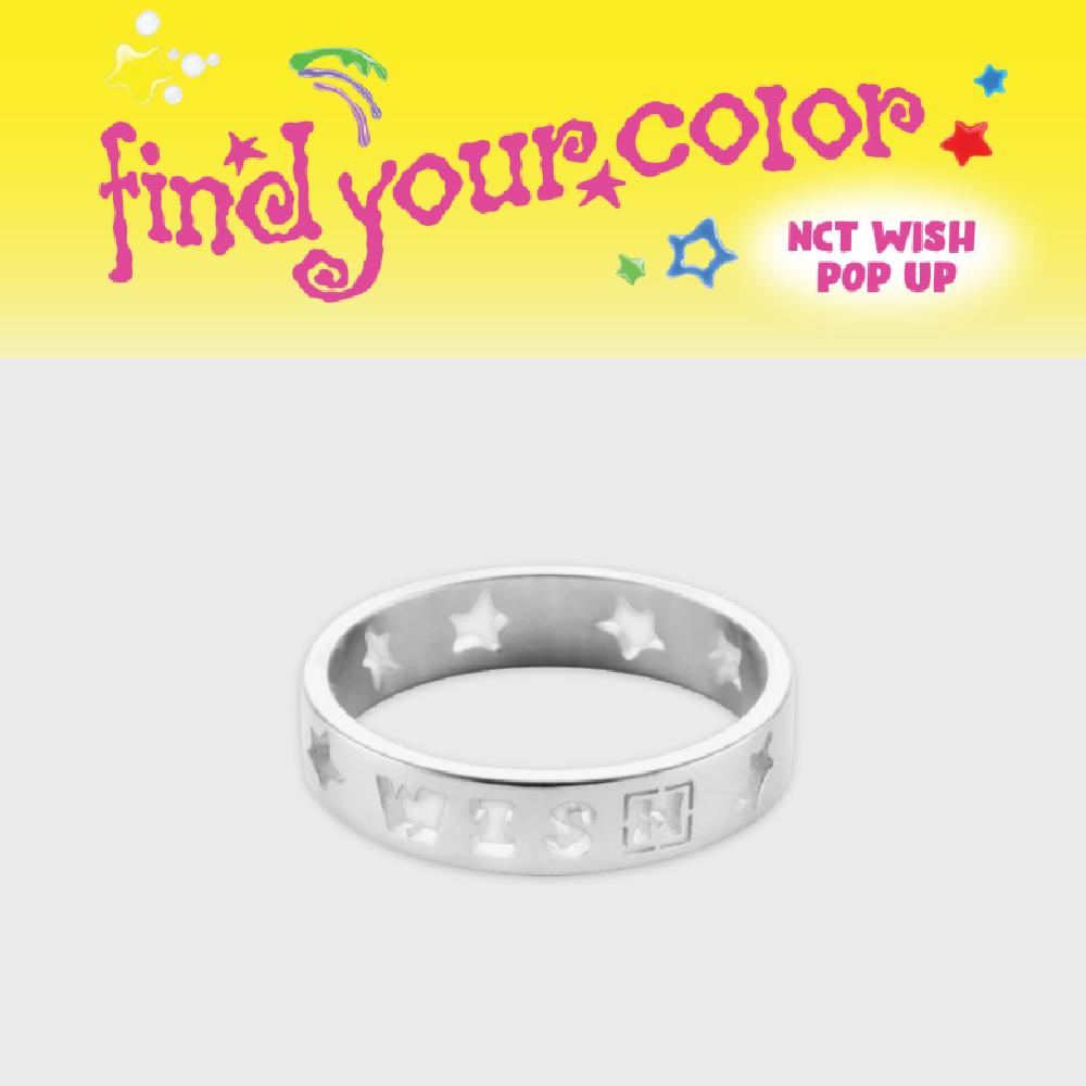 Pre-order 2025 NCT WISH POP-UP Find Your Color Silver Wish Ring