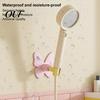 Bathroom Shower Accessory Butterfly Head Holder, Wall Mounted Self-adhesive Handheld Hands Free Holder Bracket, Universal Adjustment Waterproof