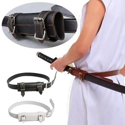 Verstellbarer Taillengurt Schwertgürtelhalter Leder Katana Scheide Gürtel Kostümzubehör