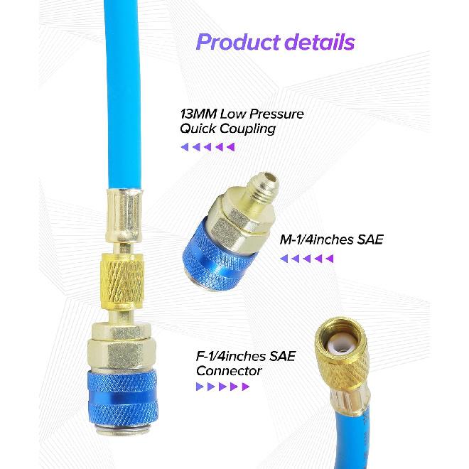 AC Compressor Kit,Car Accessories Oil and Dye Injectors Kit,AC Oil Injector,Automotive Air Conditioning Line Repair Tools,Suitable for Air