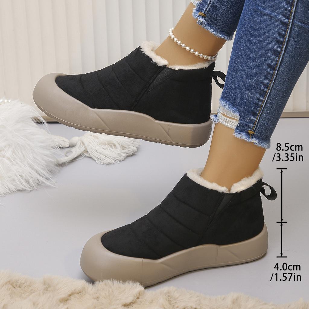 New snow boots in autumn and winter, piled and thickened deep tube thermal shoes, light, non-slip and comfortable cotton boots
