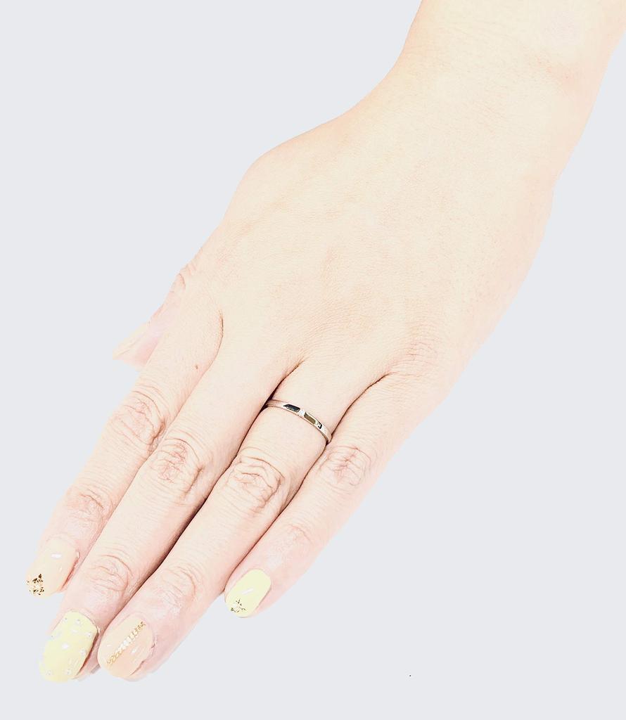 Haute platine Platinum 950 Ring with Diamond Japanese size pureté 0.02ct (r-hhrh-di, 16)