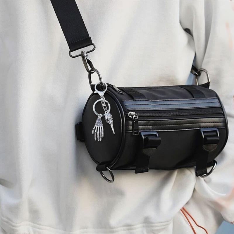 Alloy Bird Head Skull Claw Keychain Key Holder Charm Jewelry Gift Luggage Bag Ornament Car Key Hanging Accessories