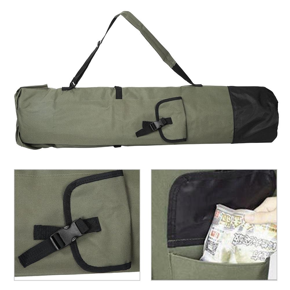 123*34cm 600D Oxford Cloth Fishing Rod Bag Fish Stick Reel Case Carrier Holder Storage Accessory(army green )