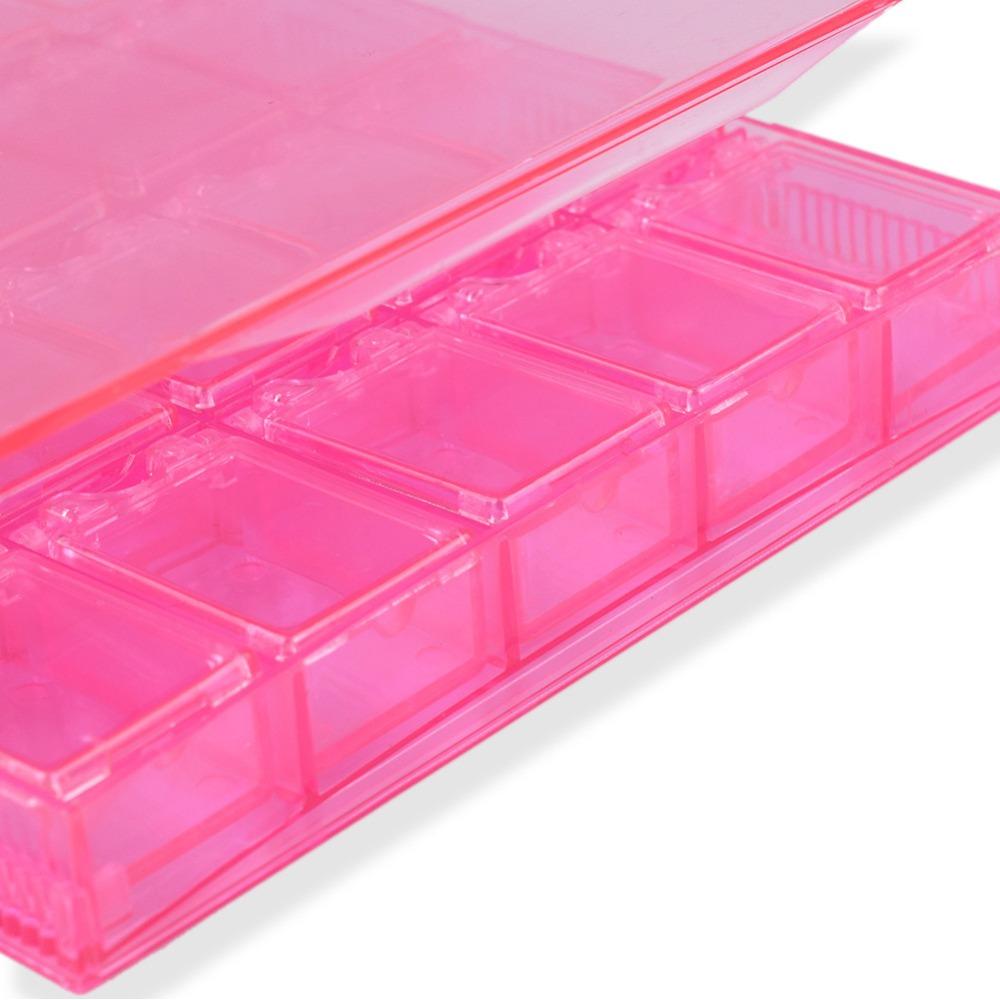 Detachable Dividers Nail Decoration Organize Box Desktop Small Parts Organizing
