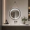 LED Mirror with Black Frame, 3-Color Lighting, 10-100% Dimmable, Anti-Fog, 5mm HD Glass, Touch Sensor, CRI >90