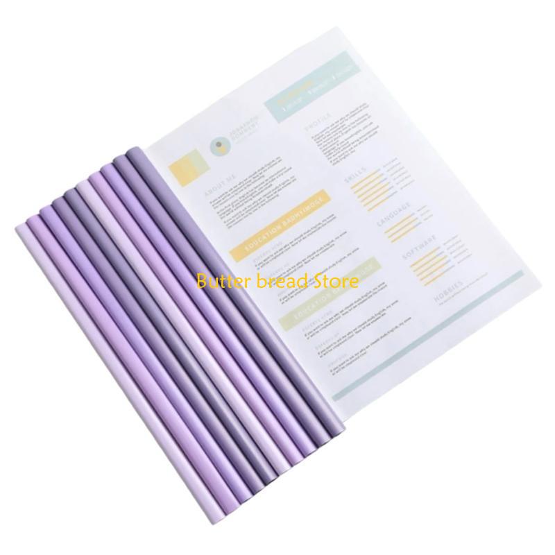 W89C 10Pcs File Documents, 60 Sheet Capacity Binder Paper Protector with Sliding Bar