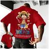Plus Size One Piece Anime Printed Men and Women Tshirt Casual Parent Child Top Fashion Y2K Street Wear Summer Harajuku Style