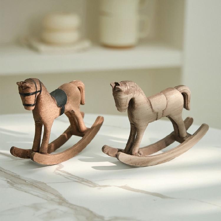 Modernes Schaukelpferd Holzfigur Minimalistische Regaldekorationen Für Couchtisch Bücherregal Skandinavisches Design Ornament Geschenk