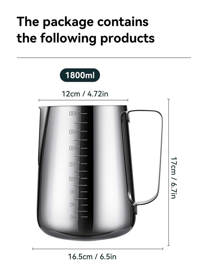 Milk Frothing Jug Espresso Coffee Cup With Scale Thickened Stainless Steel Milk Pitcher For Latte Art Coffee Accessorie