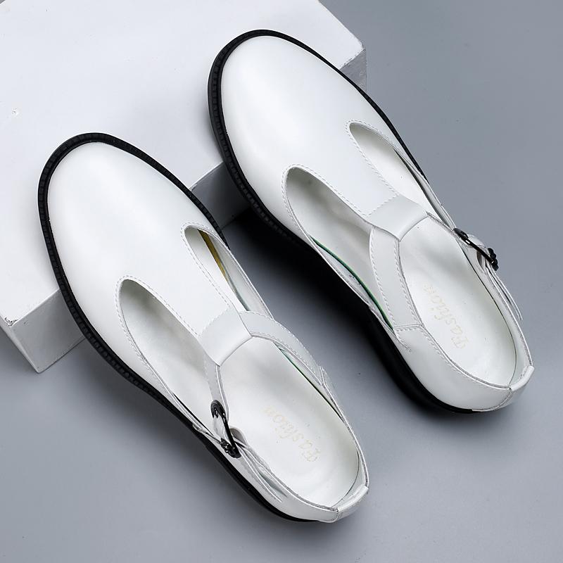 Fashion Hot Sale Summer Man Sandals Business Casual Shoes Men Wading Aqua Shoe Classic Leather Outdoor Beach Flats Simple Roman Sneakers