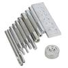 11pcs Metal Handle Rivet Setter With Base Punch Tool Kit DIY Snap Fastener Tool  Leather DIY