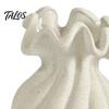Wavy Neck Vase for Dried Flowers Modern Flower Vase, Minimalist Holder, Decorative Ribbed Texture with Unique Dining Table Rim, Ideal Fresh